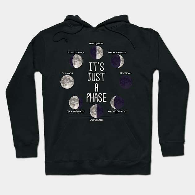It's Just A Phase Moon Shirt Hoodie by teepublicdesigns